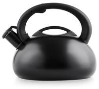 Bouilloire avec sifflet - Théière - Acier inoxydable - 3 à 4 litres - Noir