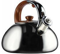 Bouilloire - Bouilloire sifflante - Pour cuisinière à gaz - Avec sifflet - 2,5 l - Acier - Argent