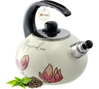 Bouilloire - Compatible avec les cuisinières - Émaillée - 2,2 L - Pour induction et gaz