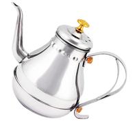 Bouilloire Cuisine en Acier Inoxydable 1,2 L pour Cuisinière | Bec Long et Étroit, Antidérapante et Anti-brûlure, Usage Intérieur au Bureau, Finition Argentée