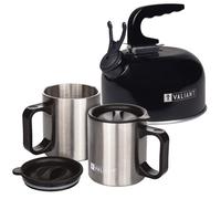 Bouilloire de camping portable Valiant avec tasses | tasses jumelles isolées ...