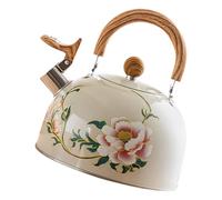 Bouilloire de Camping Sifflante 3 L en Acier Inoxydable pour Randonnée | Poignée Ergonomique, Compatibilité Cuisinière et Induction, Style Vintage, pour Cuisson en Plein Air