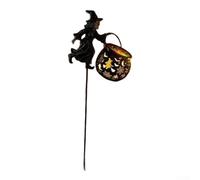 Bouilloire de sorcière solaire - 30 cm - Multicolore - Effet LED - Lampe