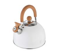 Bergner Bouilloire en Acier BG-37304 2,3L Blanche avec Sifflet