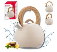 BOUILLOIRE EN ACIER AVEC SIFFLET 3L KLAUSBERG KB-7956 BEIGE MAT