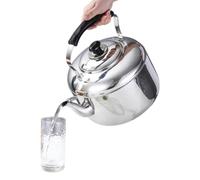 Bouilloire en acier inoxydable avec sifflet - Avertissement sonore | Faitout robuste en acier inoxydable avec signal sonore pour une cuisson sûre sur les plaques de cuisson dans la maison ou le