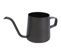 Bouilloire en Acier Inoxydable pour Le Café Goutte à Goutte avec Long Bec de Col de Cygne Contrôle du Flux Noir 250ml / 350ml(Noir250ML)