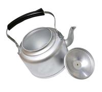 Bouilloire en Aluminium Vintage Grosse Capacité pour Thé à Maison | Conductivité Thermique Élevée, Adaptée aux Cuisinières à Gaz Feu de Bois, Finition Soignée, Argenté