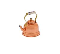 Bouilloire en cuivre, Theiere cuivre - avec anse en porcelaine, 1,5L