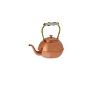 Bouilloire en cuivre, Theiere cuivre - avec anse en porcelaine, 1,5L