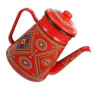 Bouilloire en Émail Rouge 1,5 L pour Maison et Hôtel, Compatible Induction | Usage Quotidien Simple, Facile à Utiliser, Format Pratique, pour Cuisson Électrique et Service de Café