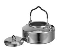 Bouilloire Extérieure en Acier Inoxydable 1l pour Camping et Randonnée | Chauffe Rapide, Poignée Antidérapante, Nettoyage Facile, Argentée, pour Backpacking, Cuisine Mobile, Voyage