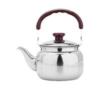 Bouilloire Gaz Théière en acier inoxydable cuisine Tea Bouilloire Thé Pot de thé en métal (Capacity : 1L 10.5X9CM, Color : Silver)