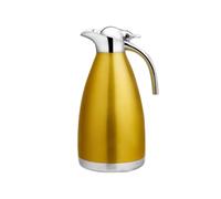 Bouilloire Isotherme en Acier Inoxydable 1,5 L, Double Paroi | Anti-fuite, Surface Lisse, Maintien Thermique, Usage Maison Bureau, Coloris Or, Grosse Capacité