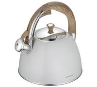 Bouilloire - KLAUSBERG - KB-7500 - 3 L - Acier inoxydable laqué blanc - Sifflet rabattable