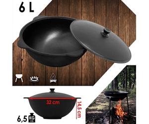 Bouilloire ouzbek à fond plat 6L
