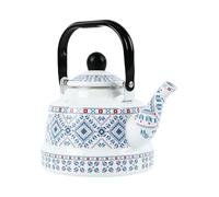 Bouilloire pour cuisinière 2,5 l émaillée vintage | Théière émaillée pour maison, cuisine, dortoir, appartement, pique-nique, camping, jardin, pelouse