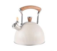 Bouilloire pour gaz Induction 2,5L Sifflement Fort Bouilloire | Acier pro, sifflet loud, silicone motif pour bois, bec couvert, pour facile à nettoyer