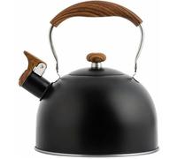 Bouilloire sifflante 2.5L acier inox compatible induction/gaz lavage facile et sifflet puissant. Label