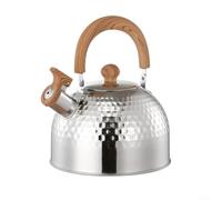 Bouilloire sifflante 2 L pour randonnée, randonnée pédestre (2000 ml) | Pour une taille de 3 l, poignée résistante à la chaleur, versement sûr, thé café en plein air, construction