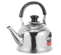 Bouilloire Sifflante 2l en Acier Inoxydable, Anse Ergonomique | Compatible Induction, Légère et Stable, Poignée Plastique, Usage Pique-niques et Voyage, Coloris Argenté