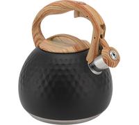 bouilloire sifflante 3L Acier inoxydable Bouilloire à thé pour la maison Cuisine Cuisinière à gaz Noir