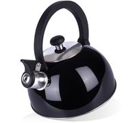 Bouilloire sifflante, acier, noire, 1,5 l