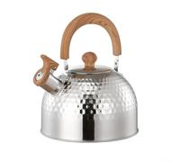 Bouilloire sifflante avec poignée isolante en acier inoxydable pour le camping, tailles 2L, 3L, 4L pour tous les besoins (2000 ml)