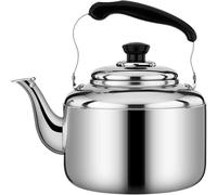 Bouilloire Sifflante Bouilloire De Poêle à Bois Bouilloire en Acier 3/4/5l Bouilloire Domestique pour Tous Les Fourneaux, 5L