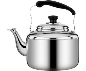 Bouilloire Sifflante Bouilloire De Poêle à Bois Bouilloire en Acier 3/4/5l Bouilloire Domestique pour Tous Les Fourneaux, 5L