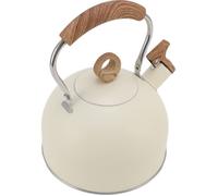 Bouilloire sifflante - PZCC - 2,5 L - Inox 304 - Poignée en bois - Résistante à la rouille