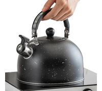 Bouilloire sifflante - Théière 2,5 L en acier inoxydable avec sifflet puissant et poignée confortable pour cuisinière à induction, cuisinière électrique