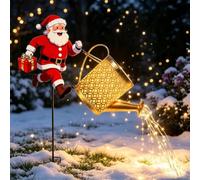 Bouilloire solaire Père Noël 30,5 cm Arrosoir de jardin Piquet Décoration de Noël