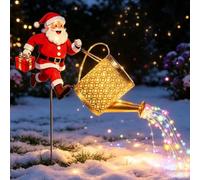 Bouilloire solaire Père Noël 30,5 cm Arrosoir de jardin Piquet Décoration de Noël