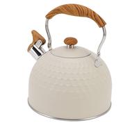 Bouilloire - Théière en acier inoxydable - 2,5 litres - Idéale pour la cuisine - Pour camping et usage domestique - Compatible avec les plaques de cuisson à gaz et à induction