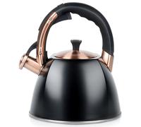 Bouilloire - Théière en acier inoxydable - 2,8 litres - Noir