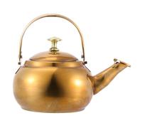 Bouilloire Théière en Acier Inoxydable au Style Rétro pour Infusion | Compatible Induction et Plaque Électrique, Poignée Ergonomique, Usage Eau ou Feuilles de Thé, Finition Polie