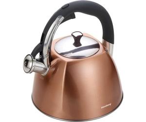 Bouilloire Théière - KLAUSBERG - KB-7202 - Acier inoxydable - 3L - Sifflet à charnière