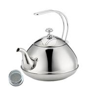 Bouilloires de brassage de thé de qualité professionnelle 1, 5 L, conception à base plate, distribution de, chaudière à eau à large ouverture, cuisinière à gaz, pots de brassage de thé