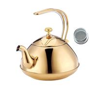 Bouilloires de brassage de thé de qualité professionnelle 1, 5 L, conception à base plate, distribution de, chaudière à eau à large ouverture, cuisinière à gaz, pots de brassage de thé