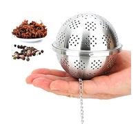 Boule à épices extra large pour la cuisine, la boule d'assaisonnement, l'infuseur à épices, le filtre à boule de thé, avec crochet de chaîne étendu pour améliorer les soupes, les ragoûts, le cidre,