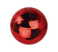 Altai Boule à facettes G007KF Rouge 30 cm – Facettes en verre miroir poli coloré 10×10 mm