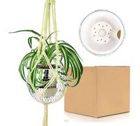 Boule a Facette Pots de Fleurs à Suspendre,Pot de Fleur Suspendu Boule Disco,Cache Pot Boule Disco Avec Corde,Paillettes Argenté Mosaique Miroir Disco Decor Jardinière pour Plafonds et Palcons,6 Pouce