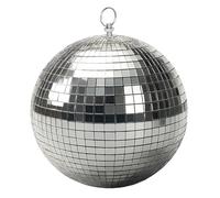 Boule à facettes en verre véritable avec crochet de suspension - 18 cm - Effet de lumière de fête - Boule disco