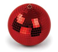 Altai Boule à facettes G007KF Rouge 30 cm – Facettes en verre miroir poli coloré 10×10 mm