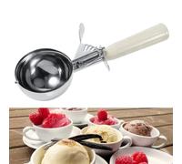 Boule à glace en acier inoxydable, cuillère à boule de glace aux fruits, cuillère à glace avec manche en plastique, outil de cuisine(6.8CM)