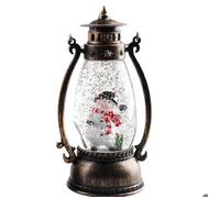 Boule à neige de Noël en forme de bonhomme de neige, Père Noël musical, grande lanterne lumineuse de style rétro, boule à