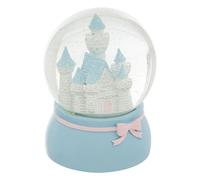 Boule à Neige en Verre Château 13cm Bleu