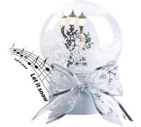 Infactory Boule à neige lumineuse tactile avec Père Noël chantant