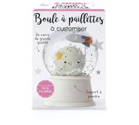 Boule A Neige Verre 80cm Socle + Paillettes Incluses